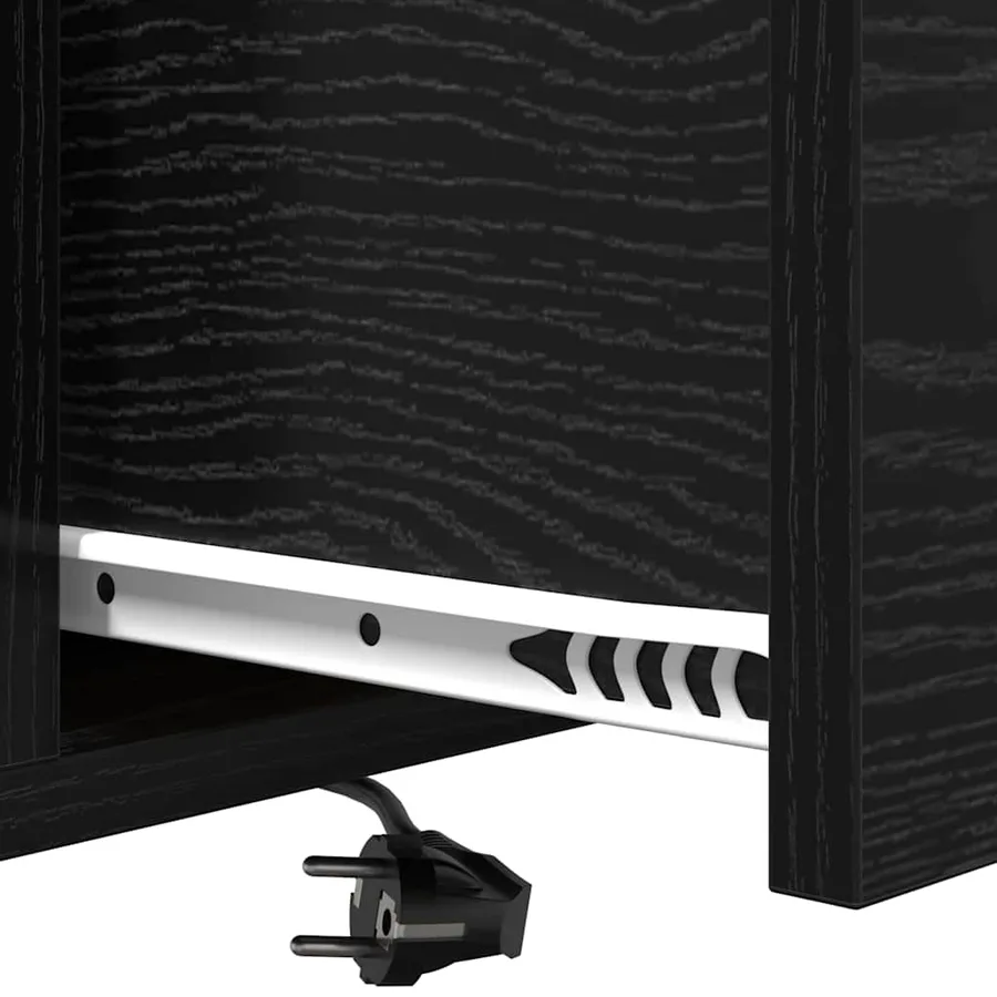 Cabinet de chevet avec tiroir 2 pcs Chêne noir 42 x 41 x 56 cm - 11
