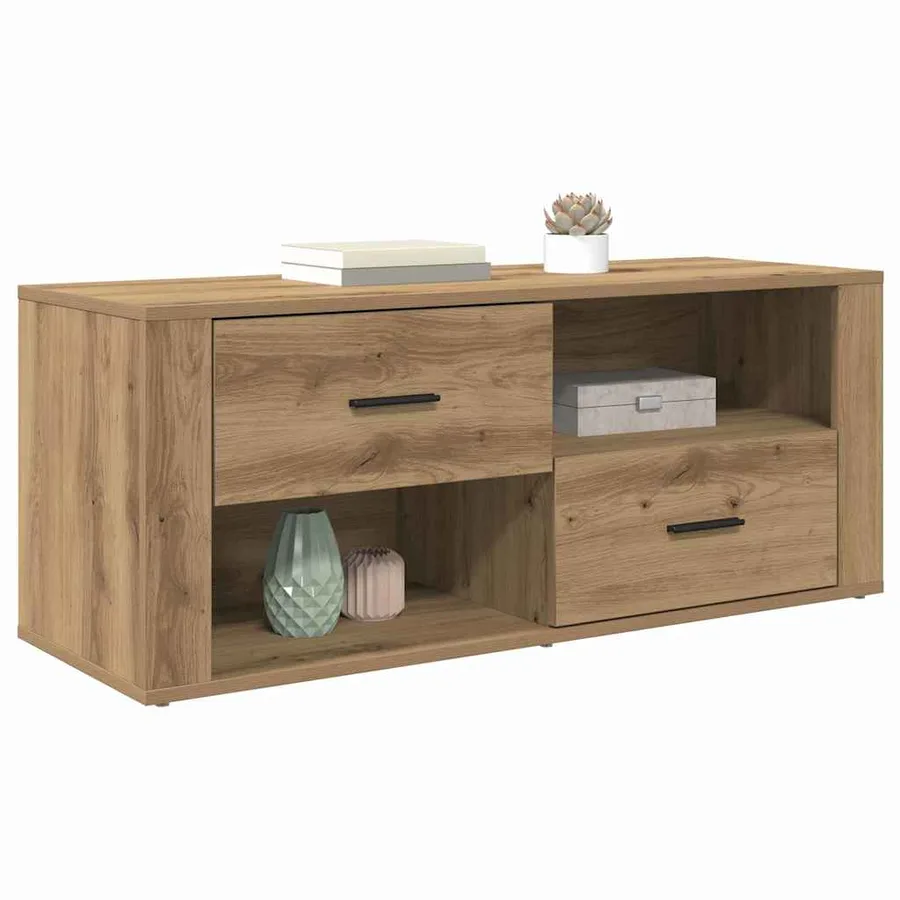 Meuble TV 100 x 35 x 40 cm Chêne artisanal Bois d'ingénierie - 3
