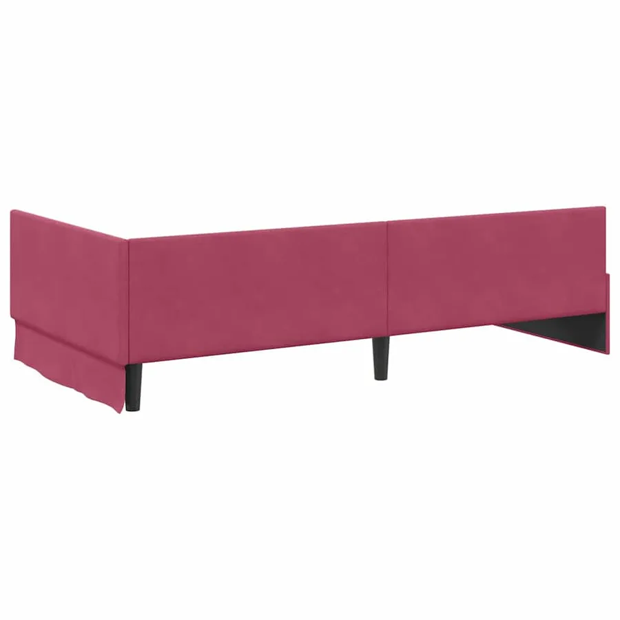 Cadre de lit d'angle avec matelas Autre 2 pcs Vert Velours - 9