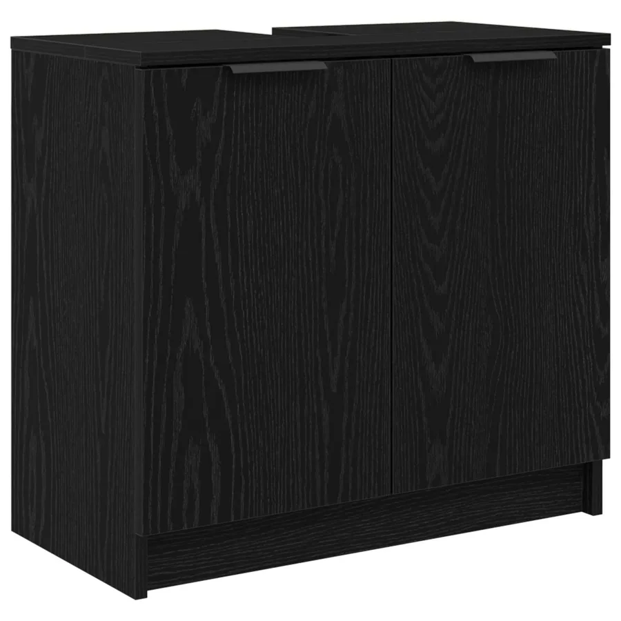 Cabinet de salle de bain Chêne noir 64,5 x 33,5 x 59 cm - 2