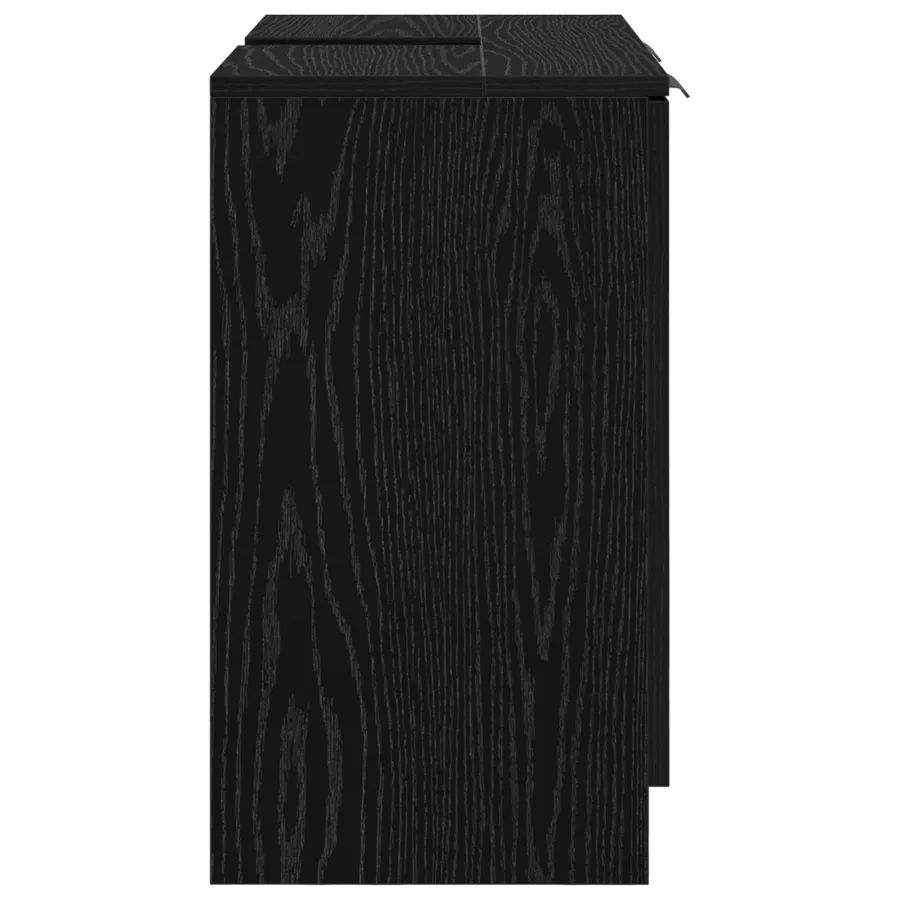 Cabinet de salle de bain Chêne noir 64,5 x 33,5 x 59 cm - 7