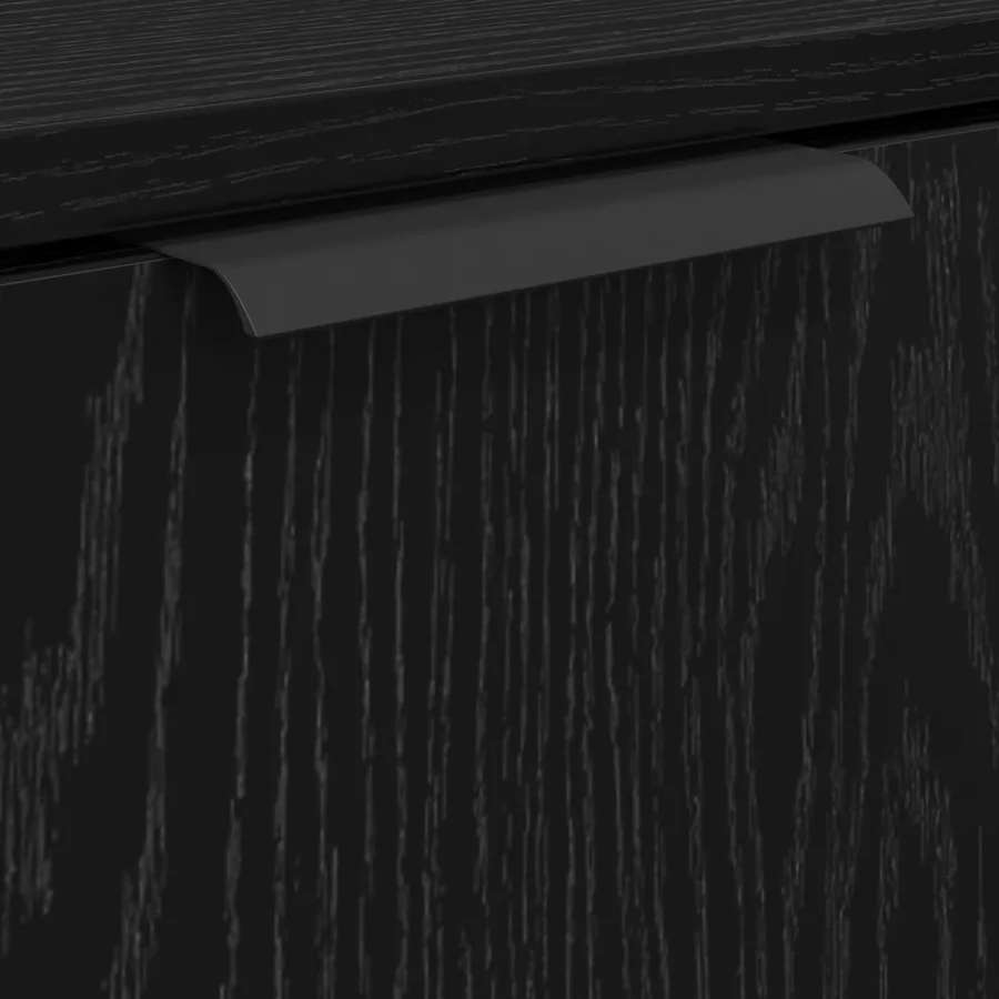 Cabinet de salle de bain Chêne noir 64,5 x 33,5 x 59 cm - 9