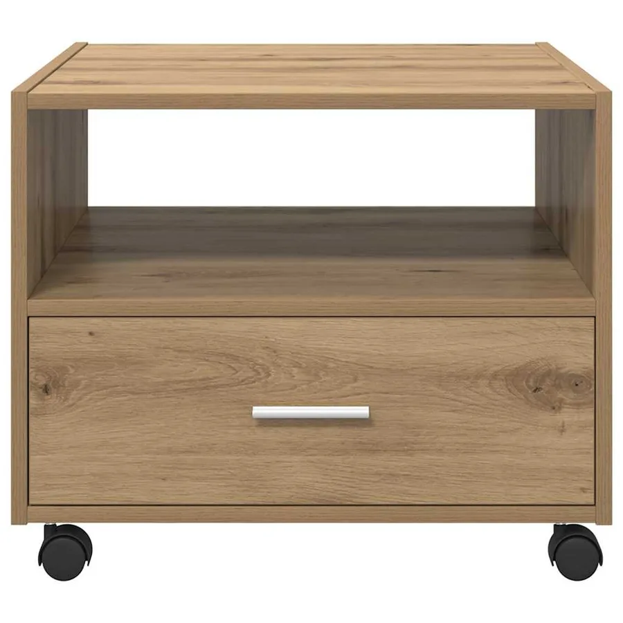 Table basse Chêne artisanal 55 x 55 x 45cm Bois d'ingénierie - 6
