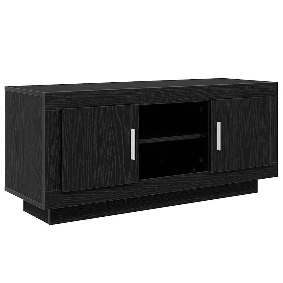 Meuble TV Chêne noir 102 x 35 x 45 cm Bois d'ingénierie - 2