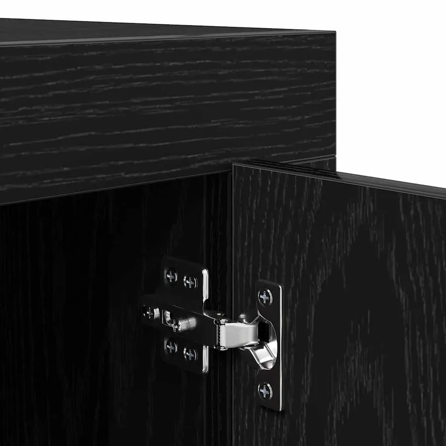 Meuble TV Chêne noir 102 x 35 x 45 cm Bois d'ingénierie - 9