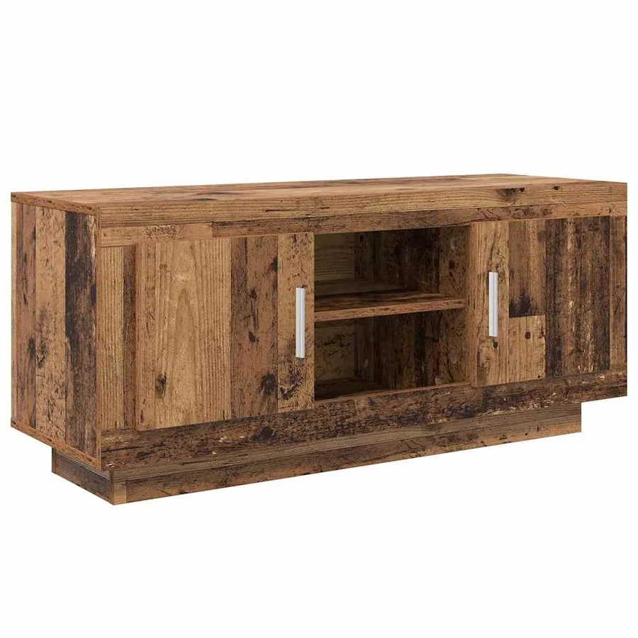 Meuble TV Bois Ancien 102 x 35 x 45 cm Bois d'ingénierie - 2