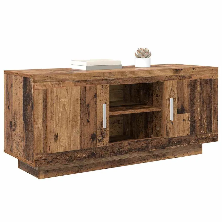 Meuble TV Bois Ancien 102 x 35 x 45 cm Bois d'ingénierie - 3