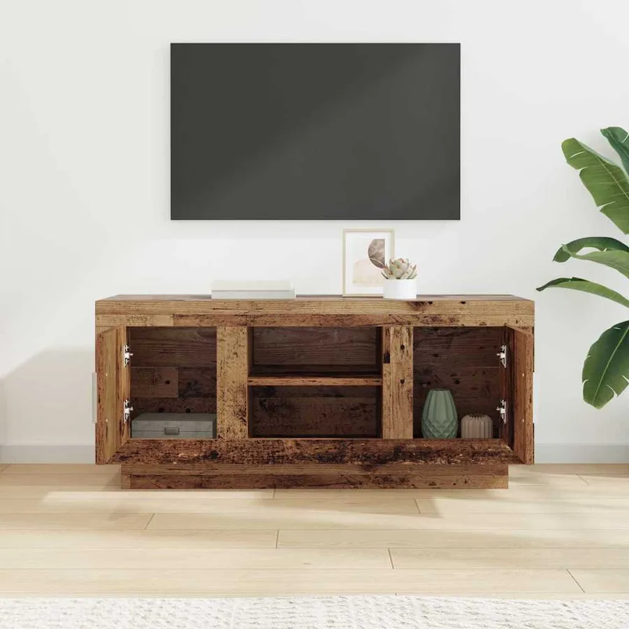 Meuble TV Bois Ancien 102 x 35 x 45 cm Bois d'ingénierie - 4