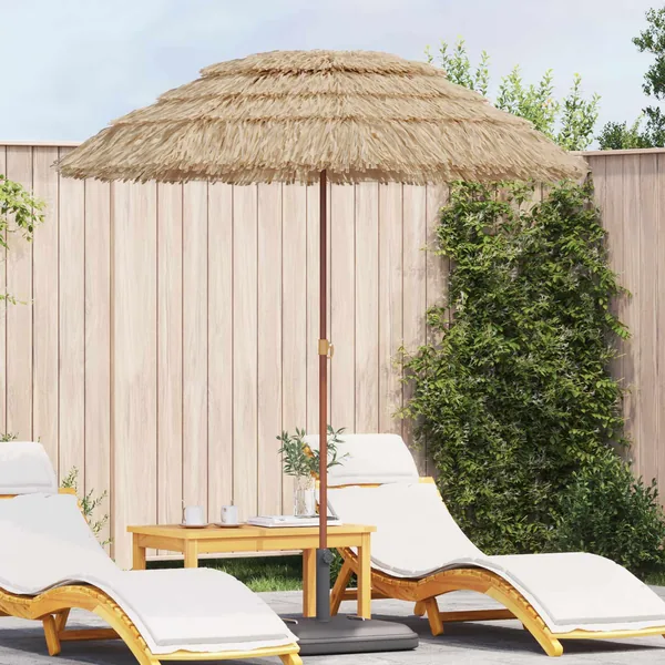 Parasol de plage Naturel 160 x 160 x 196 cm Polyester et Acier