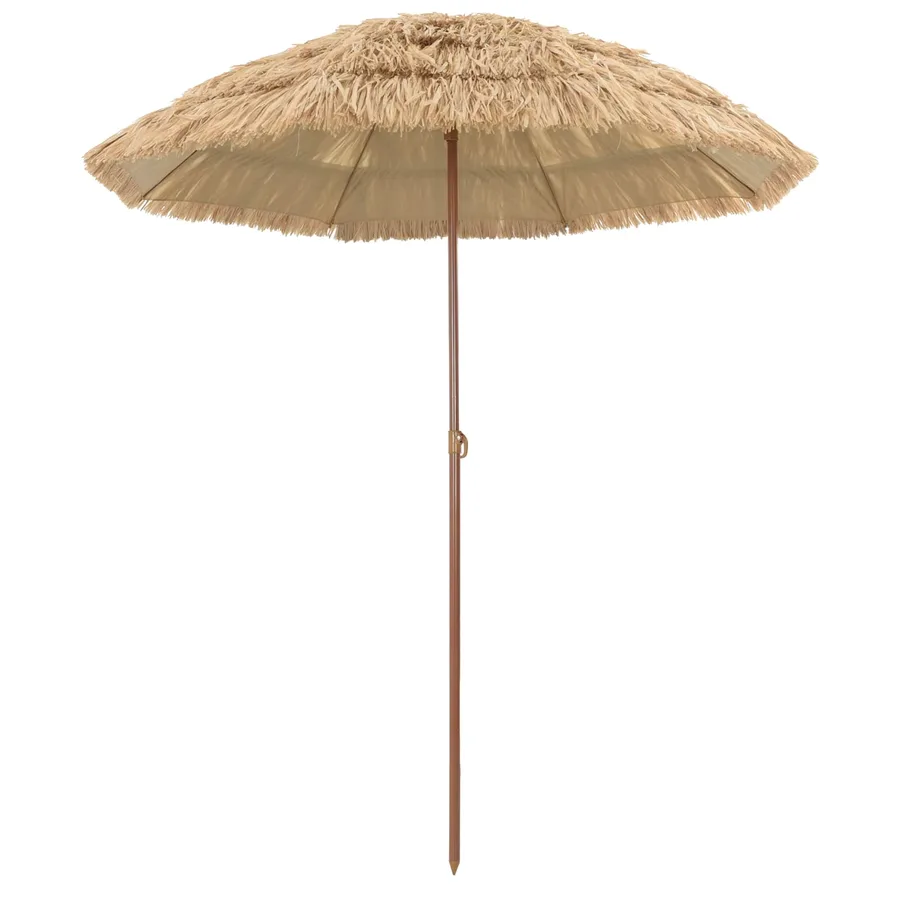 Parasol de plage Naturel 160 x 160 x 196 cm Polyester et Acier - 2