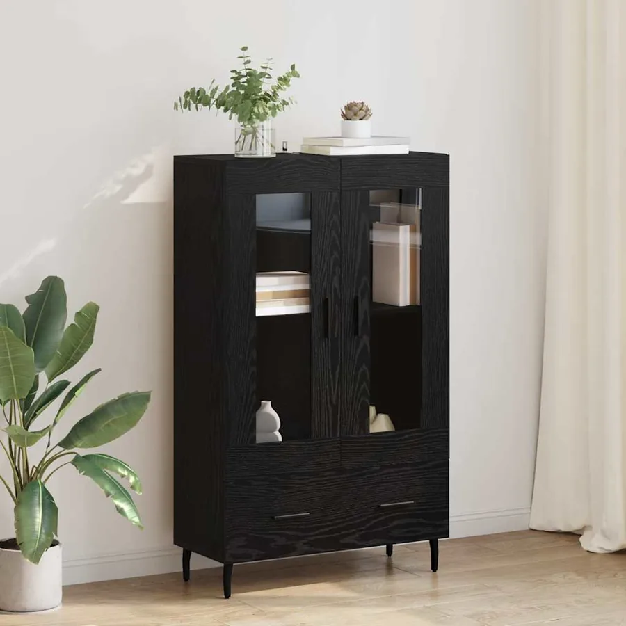 Haut Armoire Chêne noir 69,5 x 31 x 115 cm Bois d'ingénierie