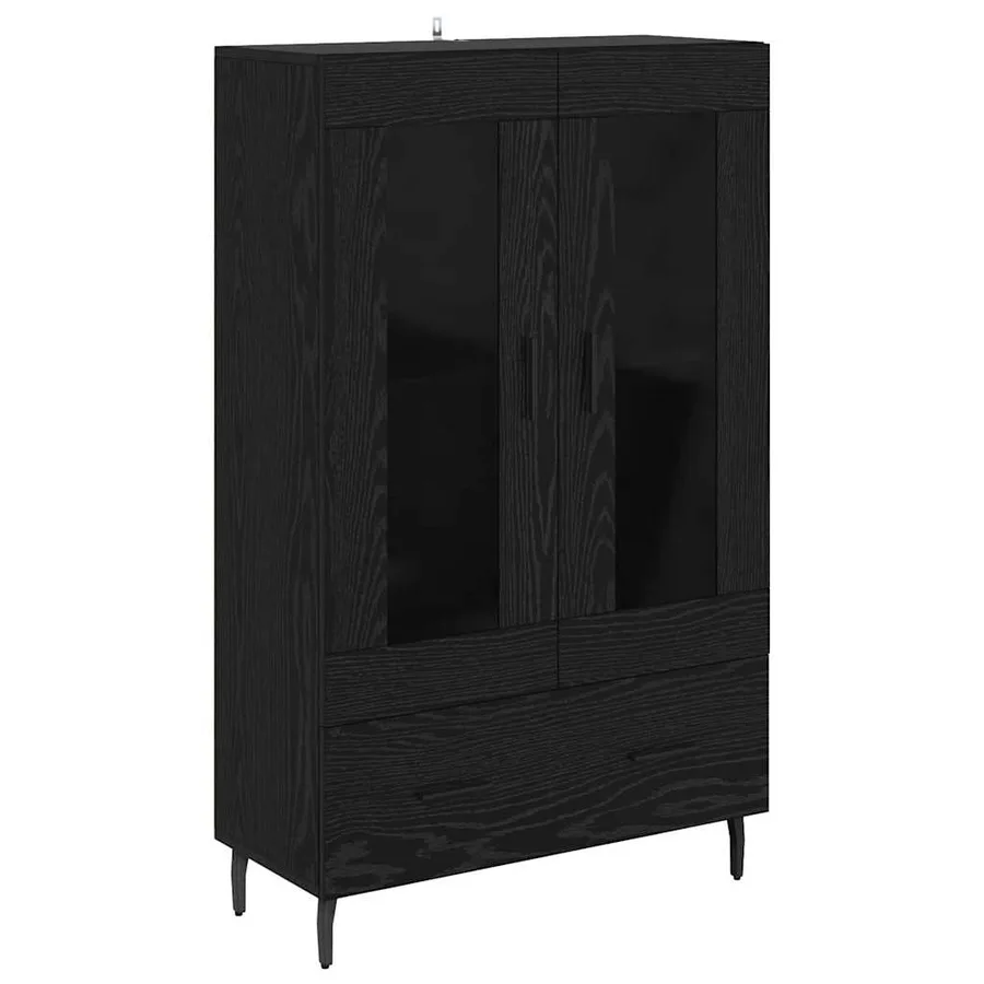 Haut Armoire Chêne noir 69,5 x 31 x 115 cm Bois d'ingénierie - 2