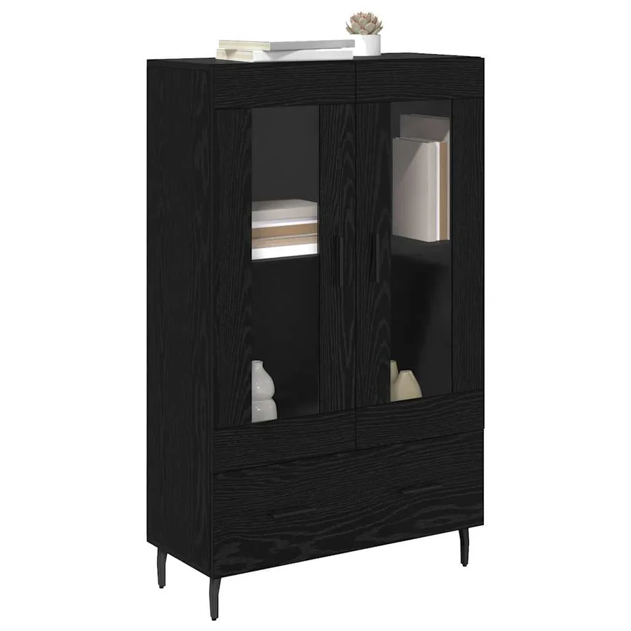 Haut Armoire Chêne noir 69,5 x 31 x 115 cm Bois d'ingénierie - 3