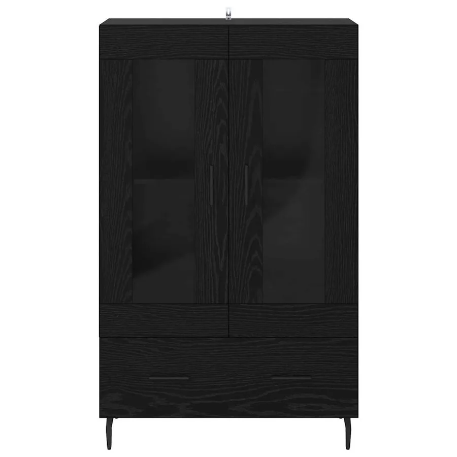 Haut Armoire Chêne noir 69,5 x 31 x 115 cm Bois d'ingénierie - 6