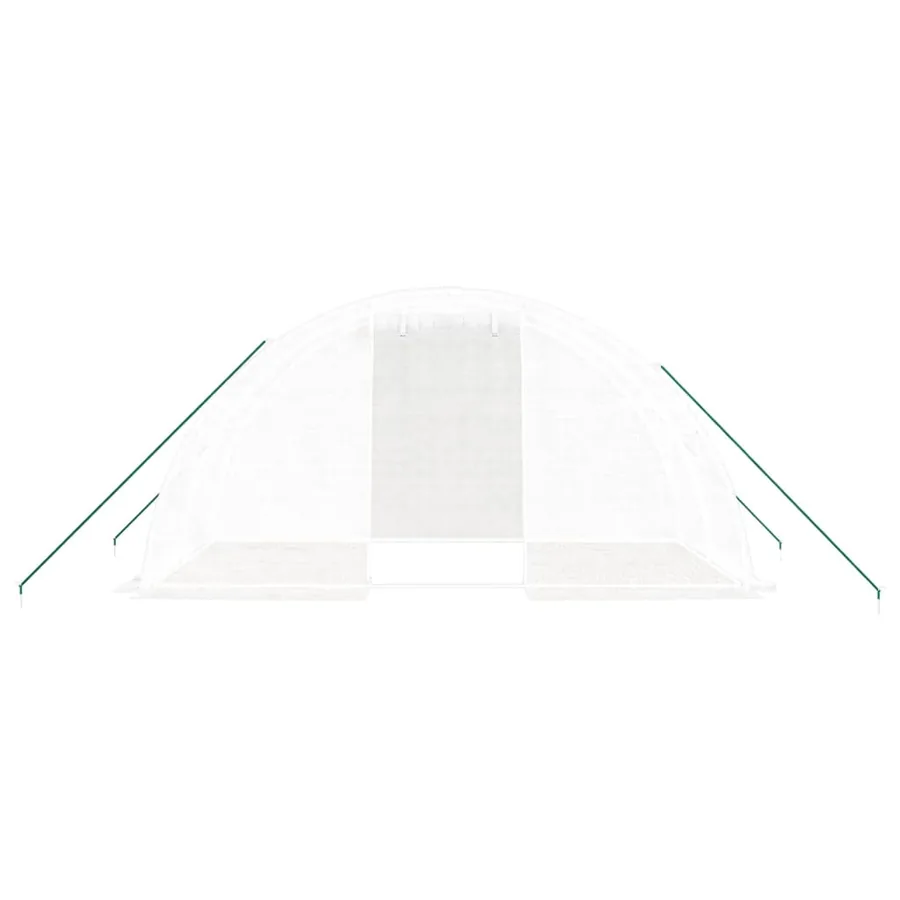 Serre avec cadre en acier blanc 8 m² 4x2x2 m - 4