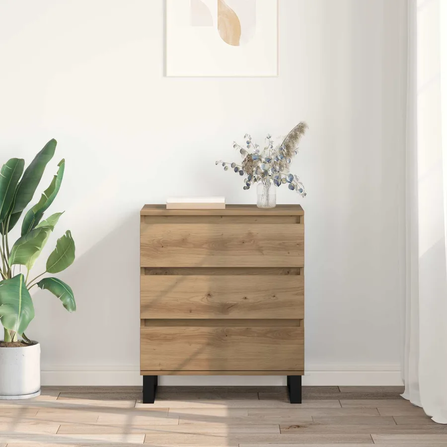 Buffet Chêne artisanal 60 x 35 x 70 cm Bois d'ingénierie - 4