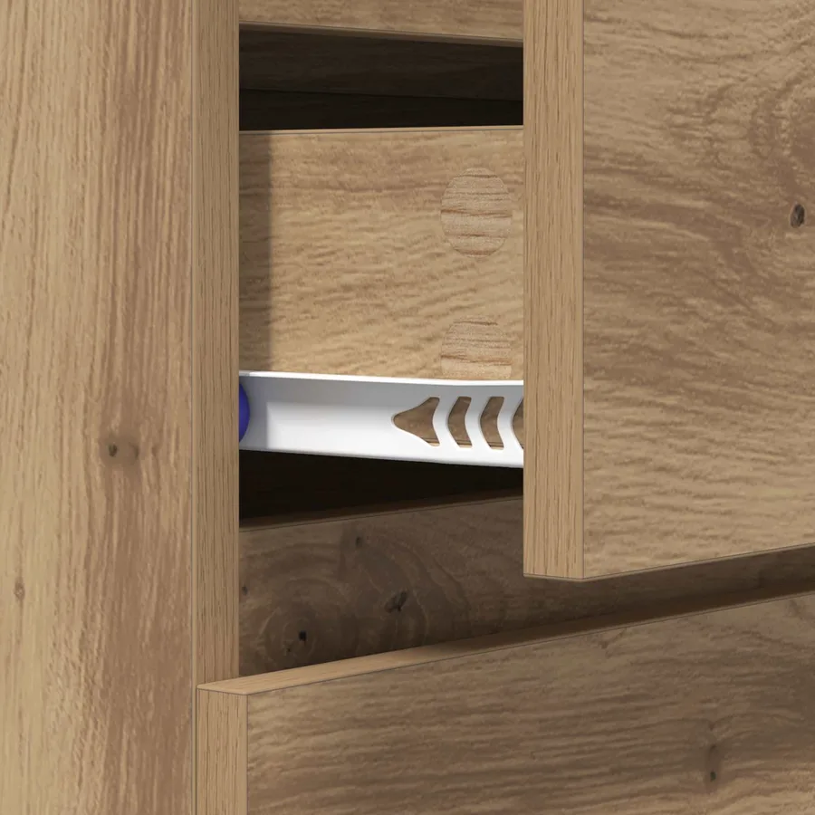 Buffet Chêne artisanal 60 x 35 x 70 cm Bois d'ingénierie - 9
