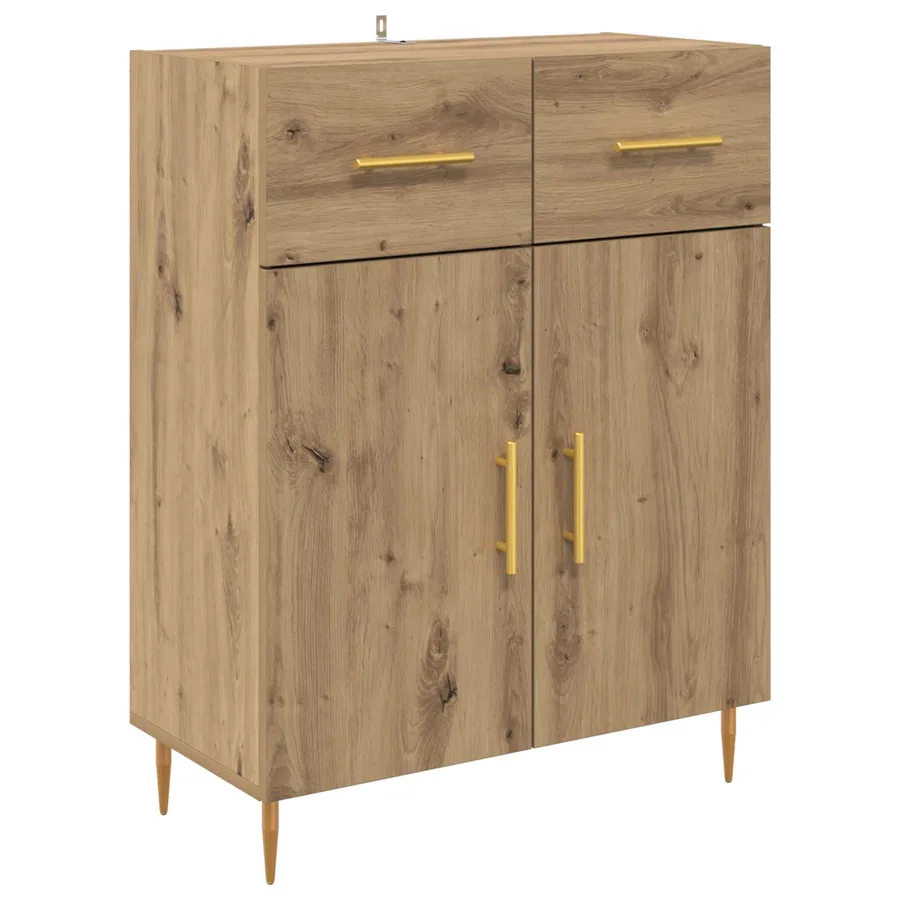 Buffet Chêne artisanal 69,5 x 34 x 90 cm Bois d'ingénierie - 2