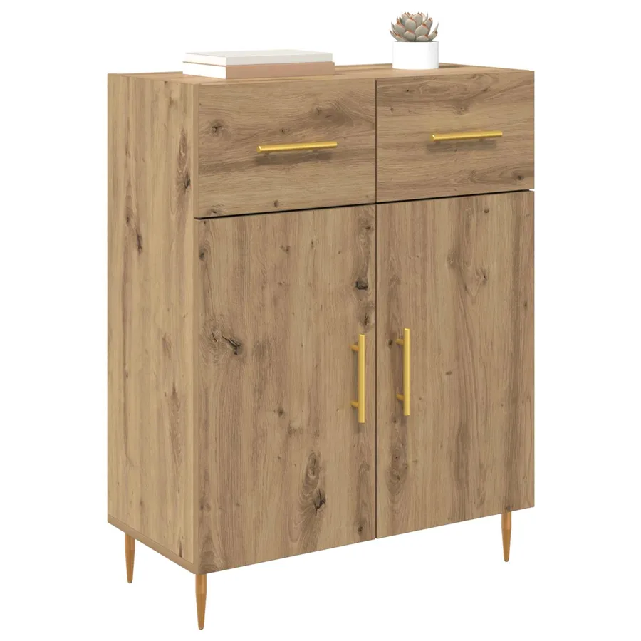Buffet Chêne artisanal 69,5 x 34 x 90 cm Bois d'ingénierie - 3