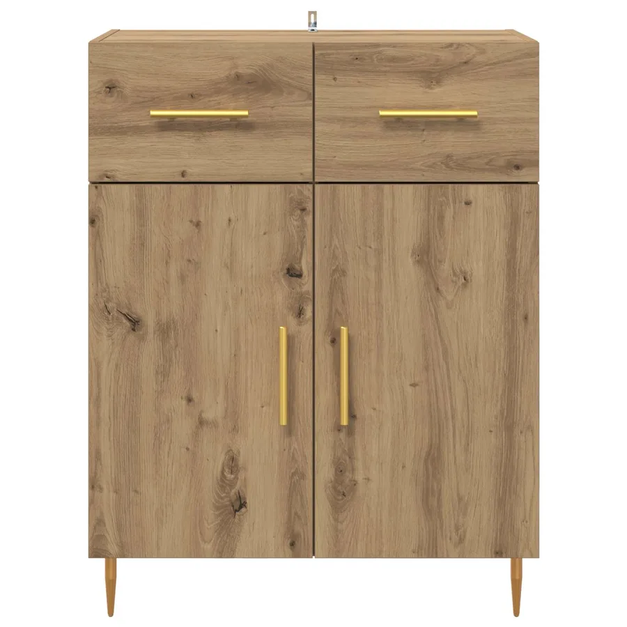 Buffet Chêne artisanal 69,5 x 34 x 90 cm Bois d'ingénierie - 6