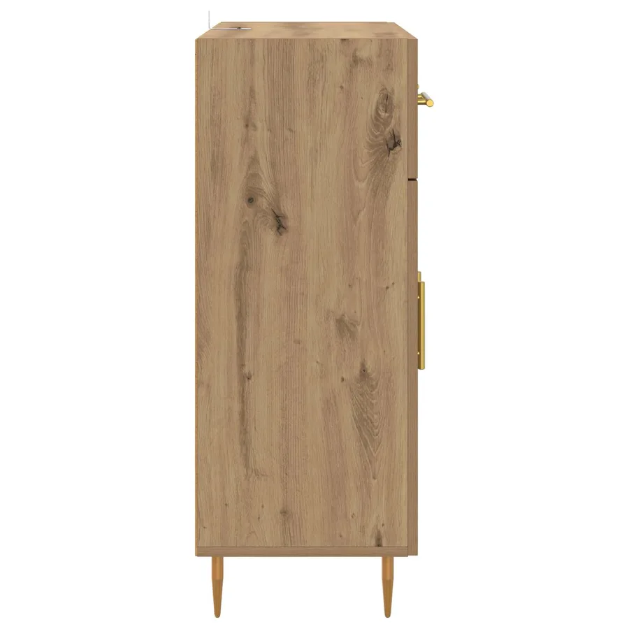 Buffet Chêne artisanal 69,5 x 34 x 90 cm Bois d'ingénierie - 7