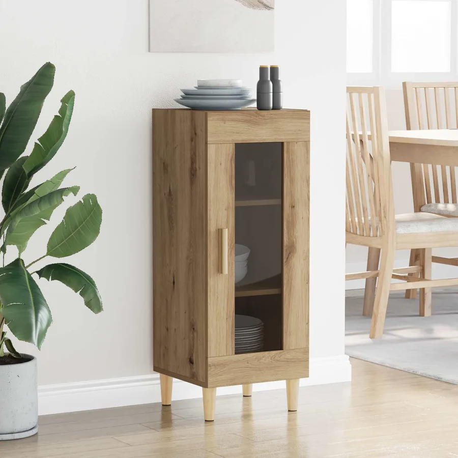 Buffet Chêne artisanal 34,5 x 32,5 x 90 cm Bois d'ingénierie - 4