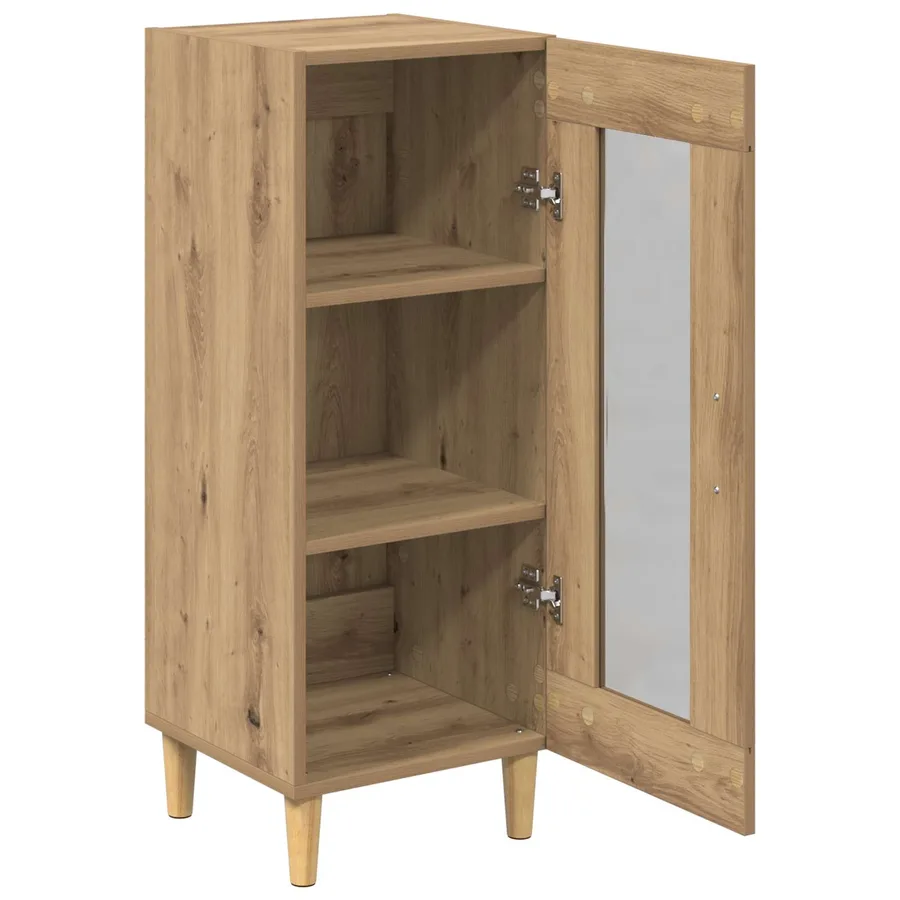 Buffet Chêne artisanal 34,5 x 32,5 x 90 cm Bois d'ingénierie - 5