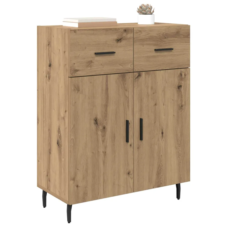 Buffet Chêne artisanal 69,5 x 34 x 90 cm Bois d'ingénierie - 3