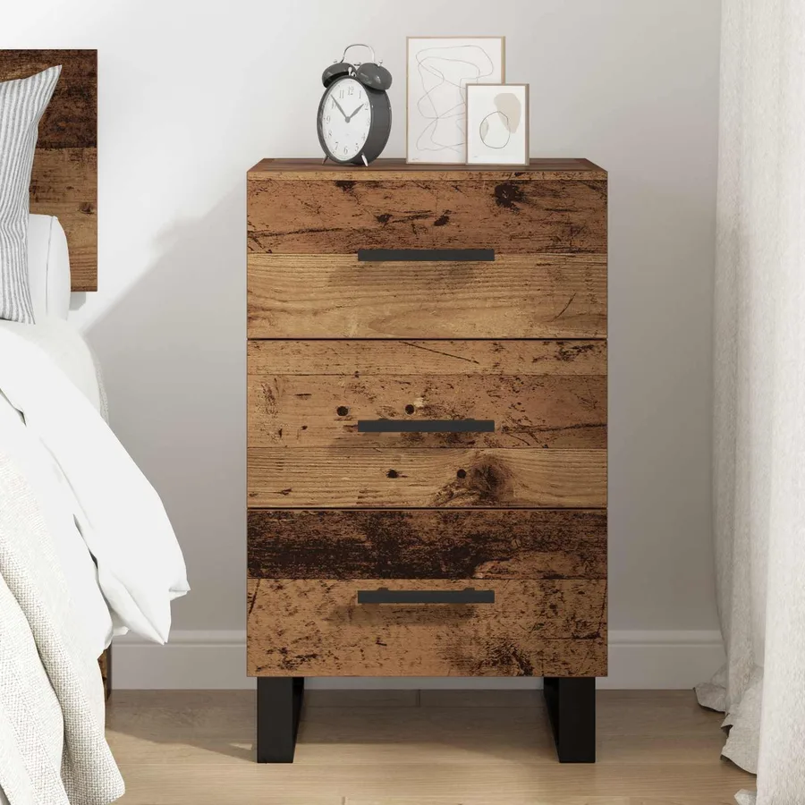 Cabinet de chevet Bois Ancien 40 x 40 x 66 cm Bois d'ingénierie - 4