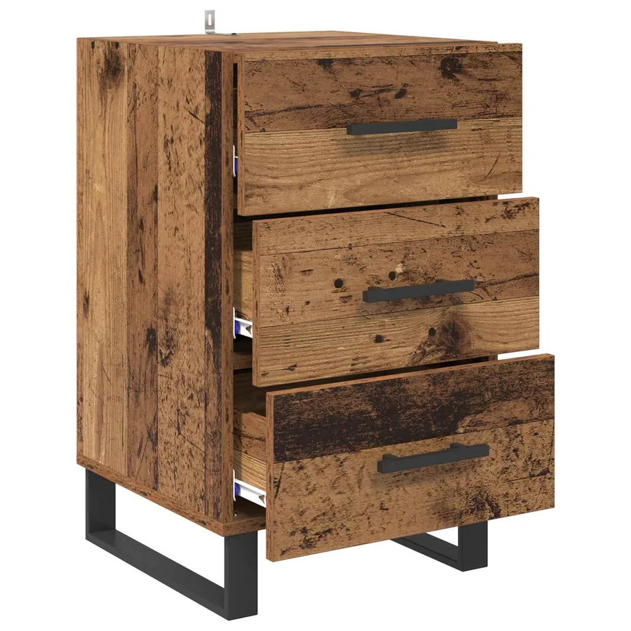 Cabinet de chevet Bois Ancien 40 x 40 x 66 cm Bois d'ingénierie - 5