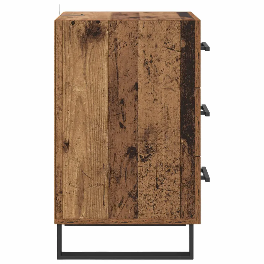 Cabinet de chevet Bois Ancien 40 x 40 x 66 cm Bois d'ingénierie - 7