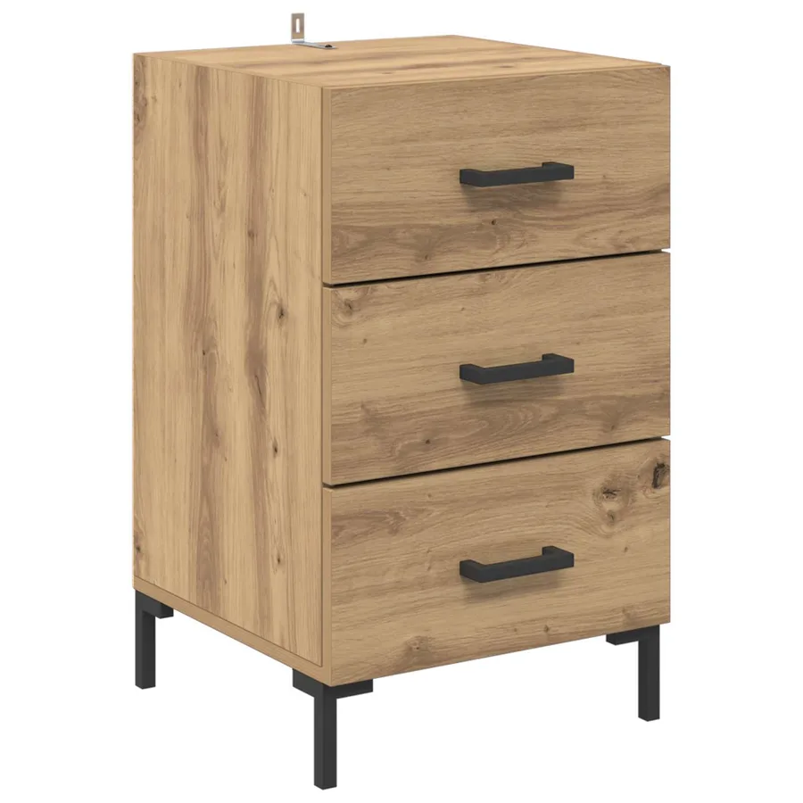 Cabinet de chevet Chêne artisanal 40 x 40 x 66 cm - 2