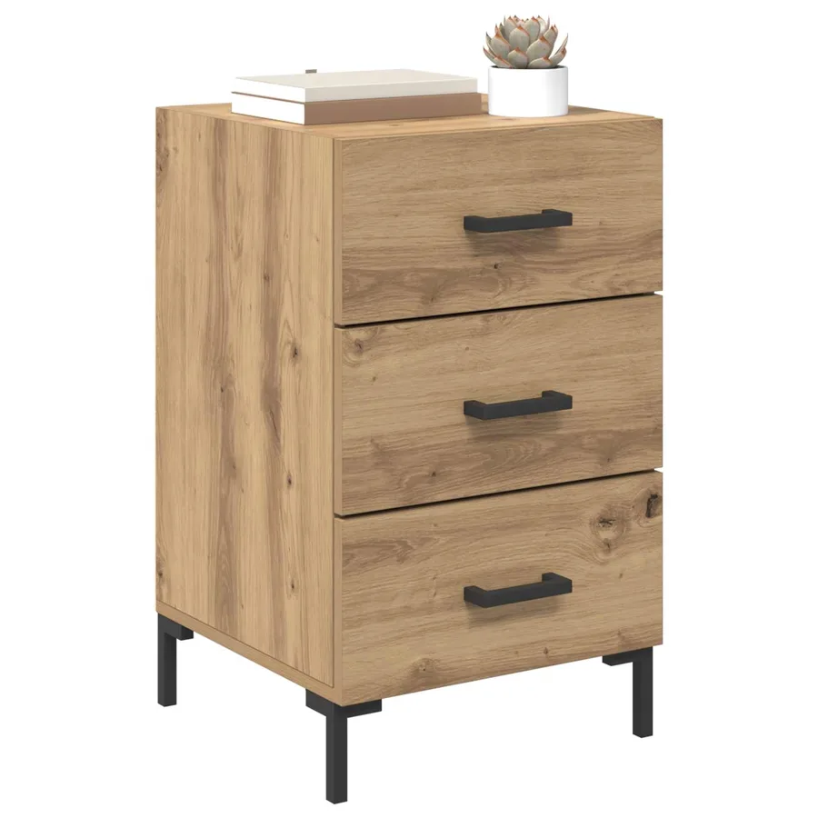 Cabinet de chevet Chêne artisanal 40 x 40 x 66 cm - 3