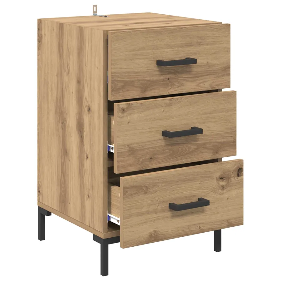 Cabinet de chevet Chêne artisanal 40 x 40 x 66 cm - 5