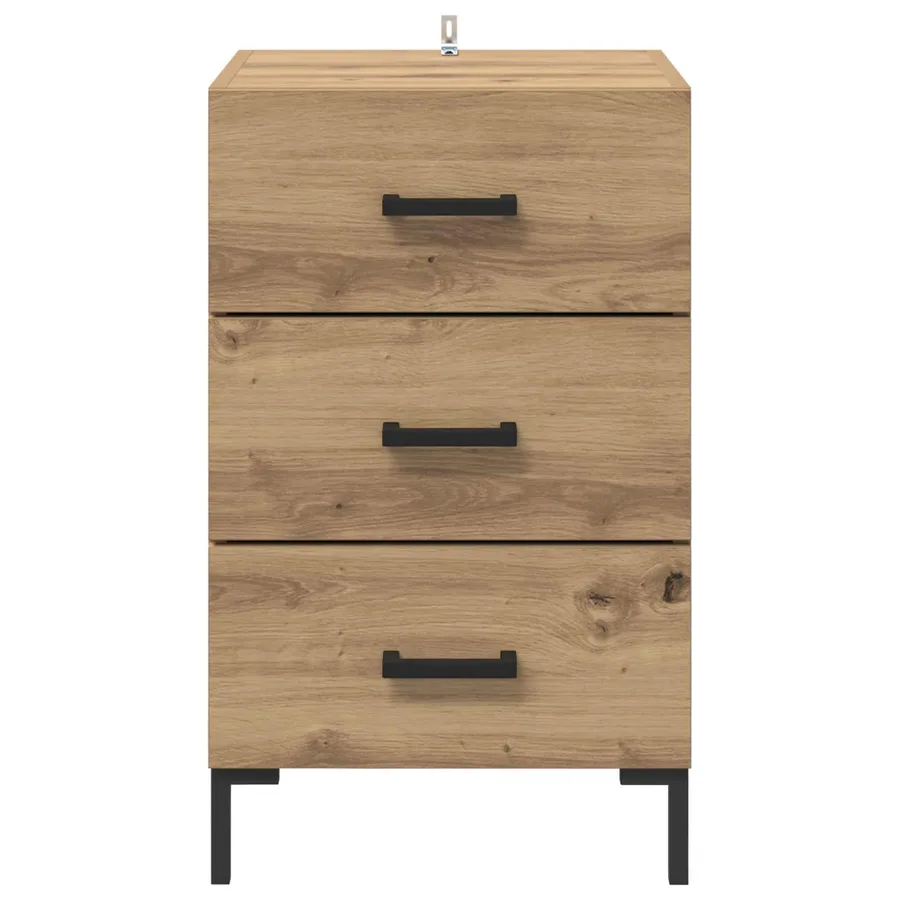 Cabinet de chevet Chêne artisanal 40 x 40 x 66 cm - 6