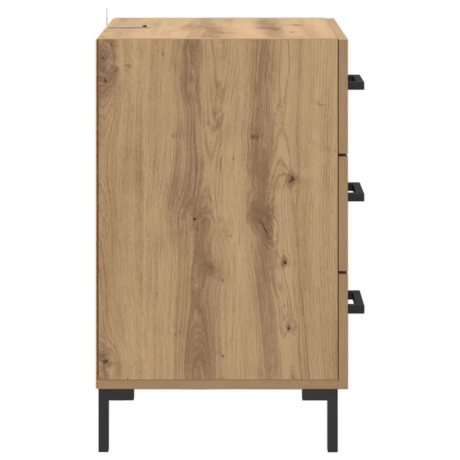 Cabinet de chevet Chêne artisanal 40 x 40 x 66 cm - 7
