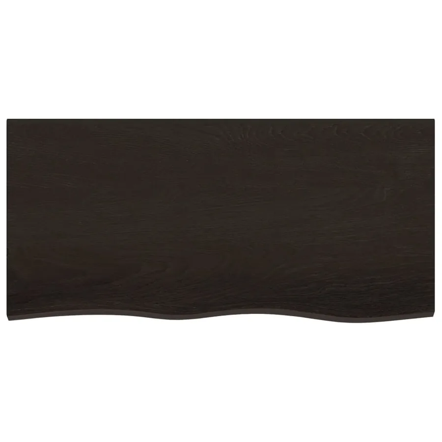 Étagère murale marron foncé bois chêne massif traité - 4