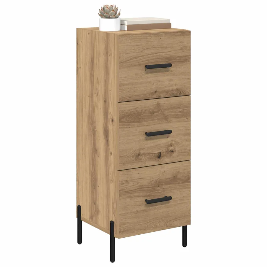 Buffet chêne artisanal 34 x 34,5 x 90 cm Bois d'ingénierie - 3
