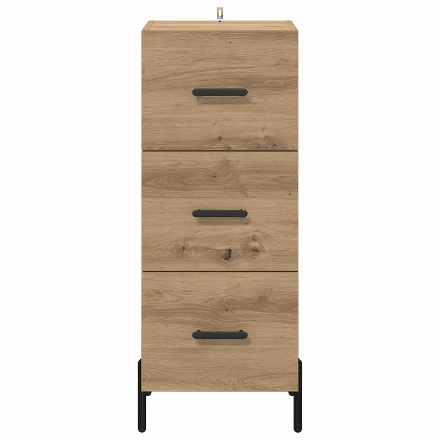 Buffet chêne artisanal 34 x 34,5 x 90 cm Bois d'ingénierie - 6
