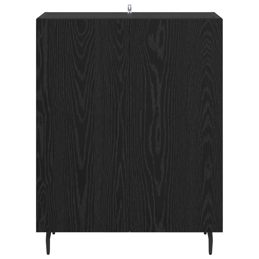 Buffet Chêne noir 69,5 x 34 x 90 cm Bois d'ingénierie - 6