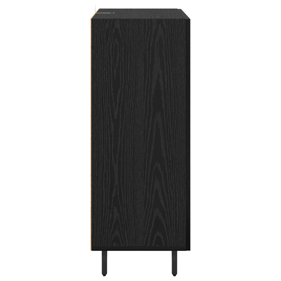 Buffet Chêne noir 69,5 x 34 x 90 cm Bois d'ingénierie - 7