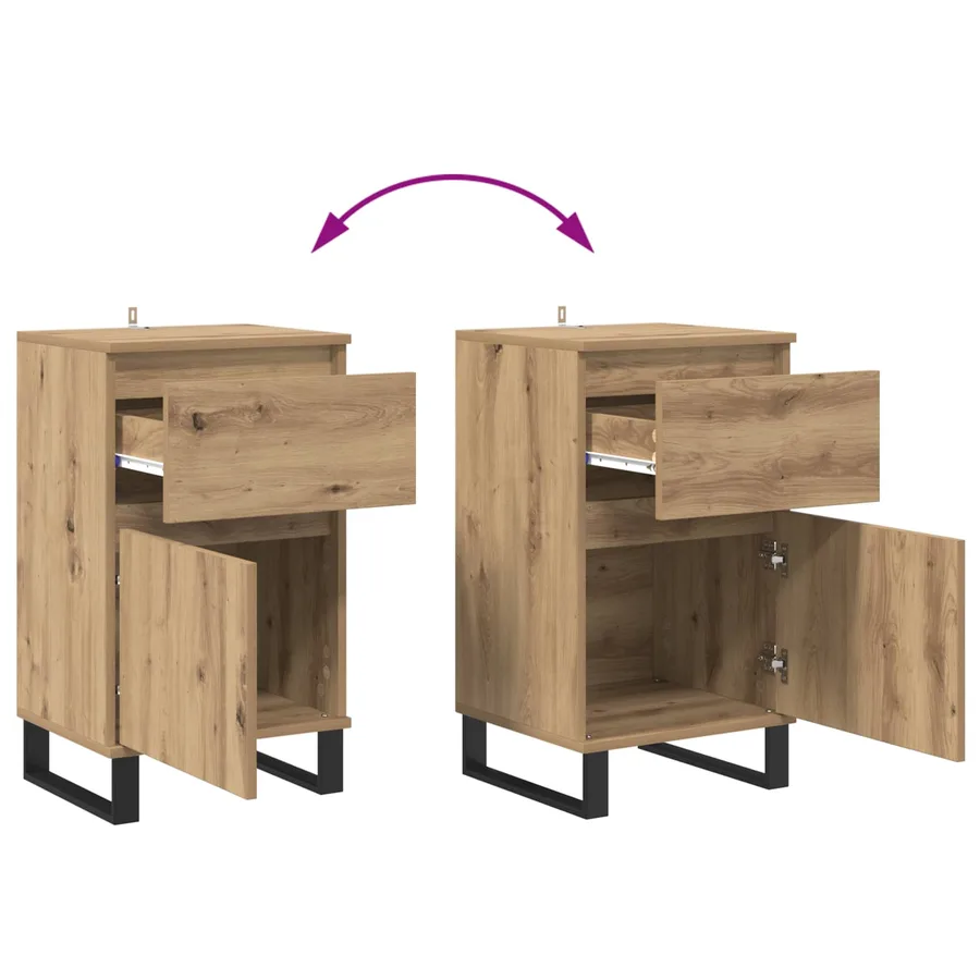 Buffet chêne artisanal 35 x 40 x 70 cm Bois d'ingénierie - 12