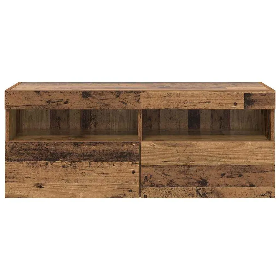 Meuble TV mural Bois Ancien 100 x 30 x 40 cm Bois d'ingénierie - 7