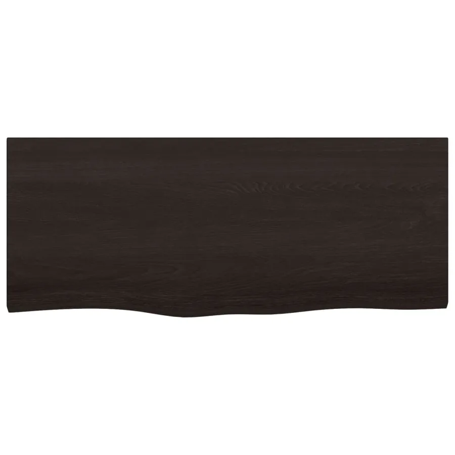 Étagère murale marron foncé bois chêne massif traité - 4