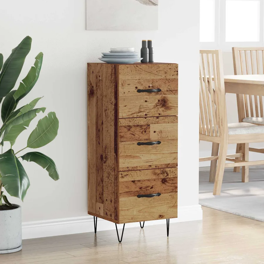 Buffet Bois ancien 34 x 34,5 x 90 cm Bois d'ingénierie - 4