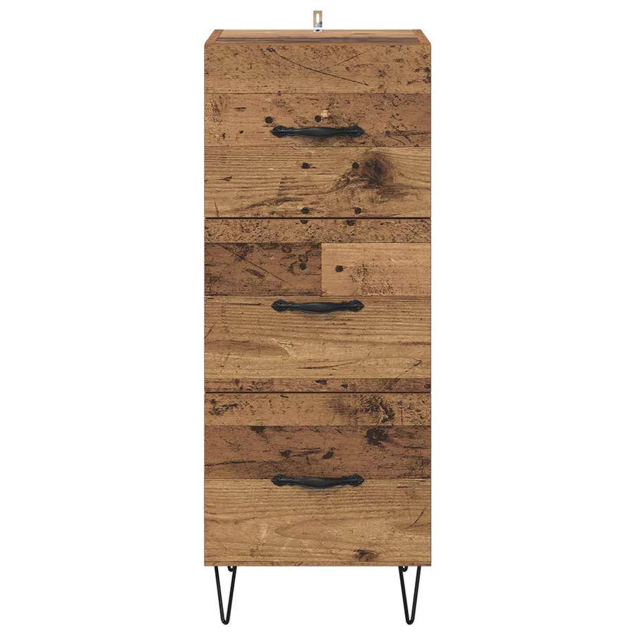 Buffet Bois ancien 34 x 34,5 x 90 cm Bois d'ingénierie - 6