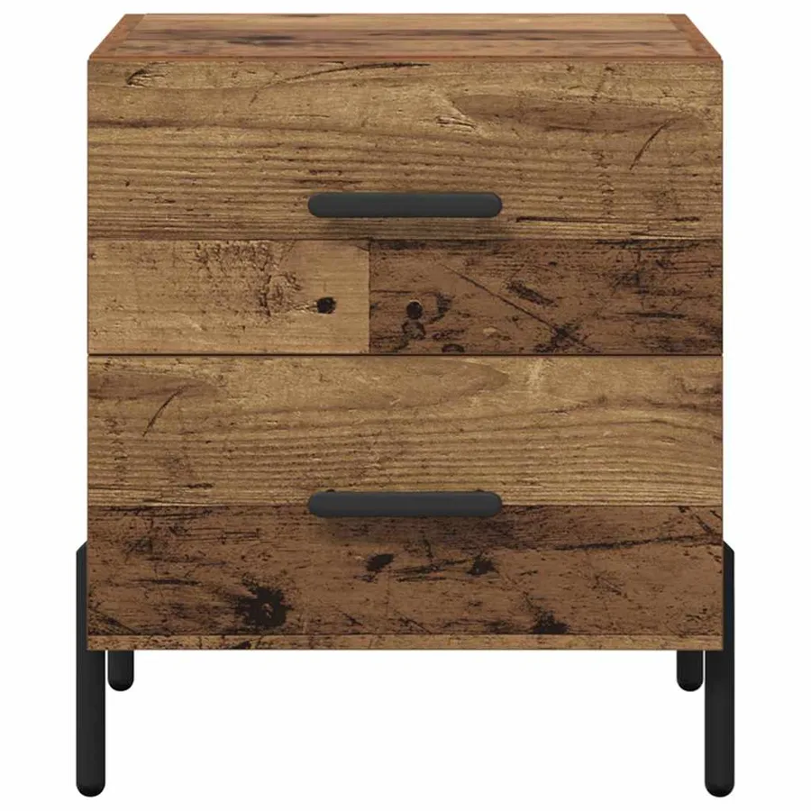 Cabinet de chevet avec tiroir Bois ancien 40 x 35 x 47,5 cm - 6