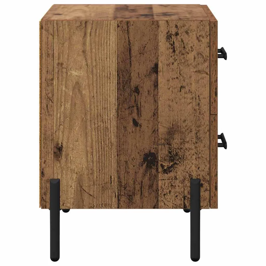 Cabinet de chevet avec tiroir Bois ancien 40 x 35 x 47,5 cm - 7