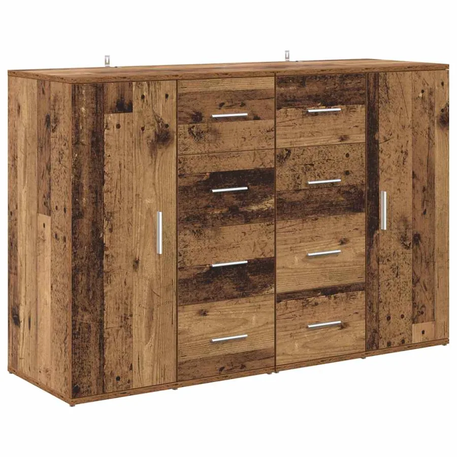 Buffets avec tiroir Corona 2 pcs Bois Ancien 59 x 39 x 80 cm - 5
