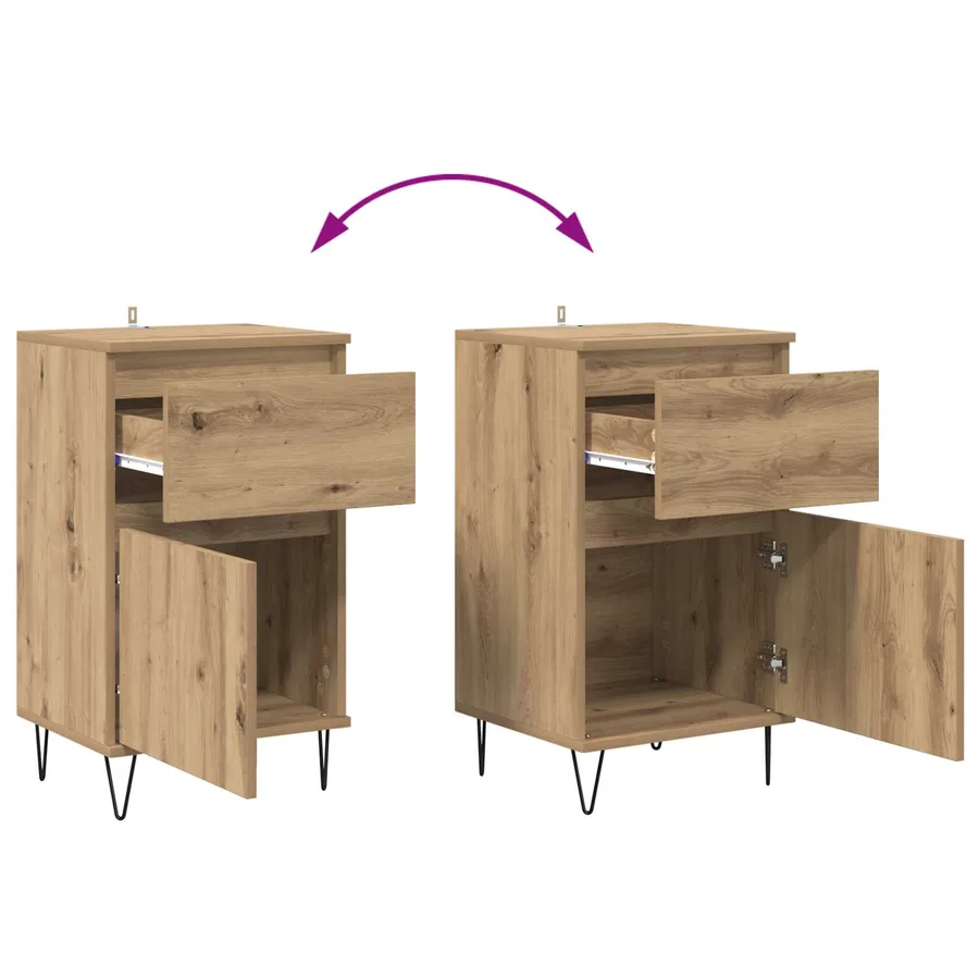 Buffet chêne artisanal 35 x 40 x 70 cm Bois d'ingénierie - 12